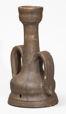 Tennessee Stoneware Candlestick, late 19th or early 20th century