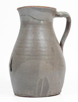 Scarce attrib. Whelchel Family, Gaffney, SC Area Stoneware Pitcher w/ Brown-Slip Stenciled Decoration