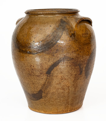 Very Rare Stoneware Jar w/ Elaborate Iron-Slip Decoration, Edgefield District, SC or possibly Texas