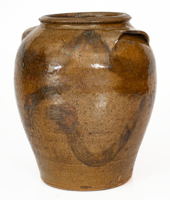 Very Rare Stoneware Jar w/ Elaborate Iron-Slip Decoration, Edgefield District, SC or possibly Texas