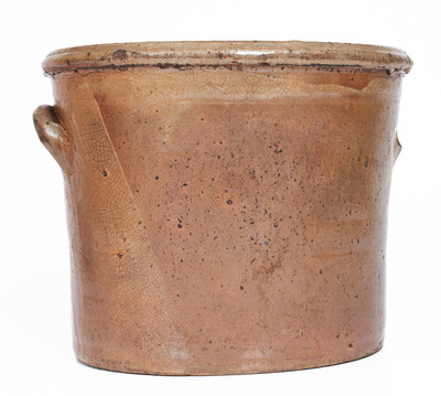 Attrib. Whelchel Family, Gaffney, SC Area Stoneware Crock w/ Stenciled Iron Slip Decoration