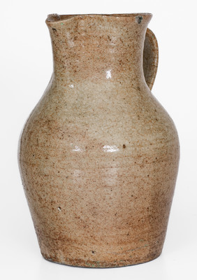 Rare Stoneware Pitcher attrib. Pottersville Stoneware Manufactory, Edgefield District, SC, c1820-40