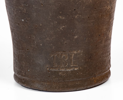 Rare Small-Sized TBL (Thomas B. Love Pottery, McMinn County, TN) Salt-Glazed Stoneware Jar w/ Lid