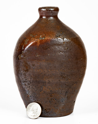 Extremely Rare SMITH (Samuel Smith Pottery, Knox County, TN) Salt-Glazed Stoneware Flask