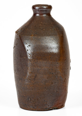 Extremely Rare SMITH (Samuel Smith Pottery, Knox County, TN) Salt-Glazed Stoneware Flask