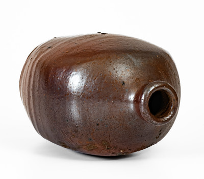 Extremely Rare SMITH (Samuel Smith Pottery, Knox County, TN) Salt-Glazed Stoneware Flask