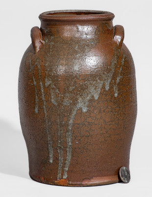 SMITH, JR. (Samuel Smith Pottery, Knox County, TN) Salt-Glazed Stoneware Jar, c1820-30