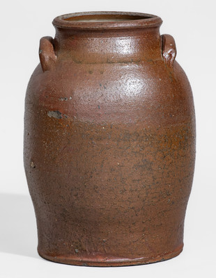 SMITH, JR. (Samuel Smith Pottery, Knox County, TN) Salt-Glazed Stoneware Jar, c1820-30