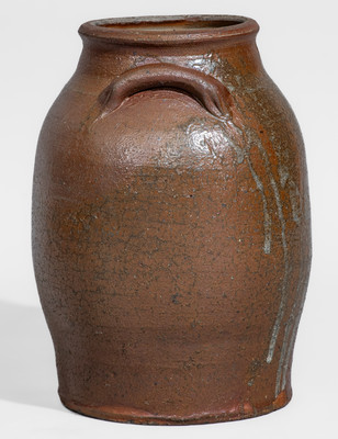 SMITH, JR. (Samuel Smith Pottery, Knox County, TN) Salt-Glazed Stoneware Jar, c1820-30