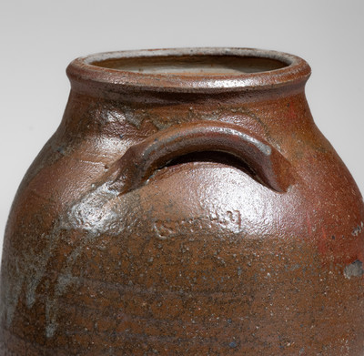 SMITH, JR. (Samuel Smith Pottery, Knox County, TN) Salt-Glazed Stoneware Jar, c1820-30