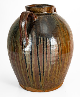 Large-Sized Buncombe County, NC Open-Handled Stoneware Jar, 19th century
