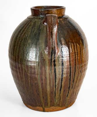 Large-Sized Buncombe County, NC Open-Handled Stoneware Jar, 19th century