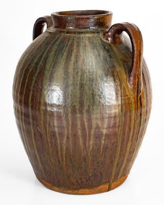 Large-Sized Buncombe County, NC Open-Handled Stoneware Jar, 19th century