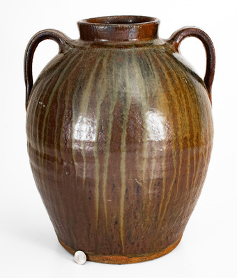 Large-Sized Buncombe County, NC Open-Handled Stoneware Jar, 19th century