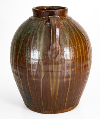 Large-Sized Buncombe County, NC Open-Handled Stoneware Jar, 19th century