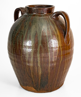 Large-Sized Buncombe County, NC Open-Handled Stoneware Jar, 19th century