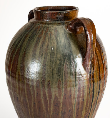 Large-Sized Buncombe County, NC Open-Handled Stoneware Jar, 19th century