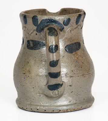 Exceptional Miniature Stoneware Presentation Pitcher: "A Present," "Made by / C.F. Decker," Washington Co, TN