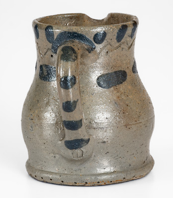 Exceptional Miniature Stoneware Presentation Pitcher: "A Present," "Made by / C.F. Decker," Washington Co, TN