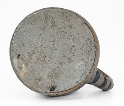 Exceptional Miniature Stoneware Presentation Pitcher: "A Present," "Made by / C.F. Decker," Washington Co, TN