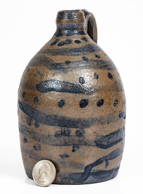 Exceptional Small-Sized attrib. Decker Pottery, Washington Co, TN Stoneware Jug w/ Profuse Decoration