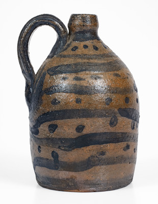 Exceptional Small-Sized attrib. Decker Pottery, Washington Co, TN Stoneware Jug w/ Profuse Decoration