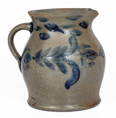 Rare attrib. Decker Pottery, Washington County, TN Squat-Form Stoneware Pitcher