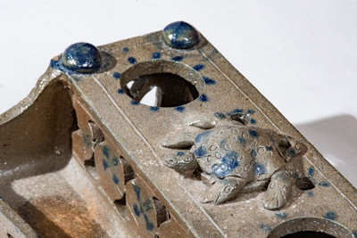 Highly Important Stoneware Inkstand w/ Turtle Finial, Decker Pottery, Washington County, TN