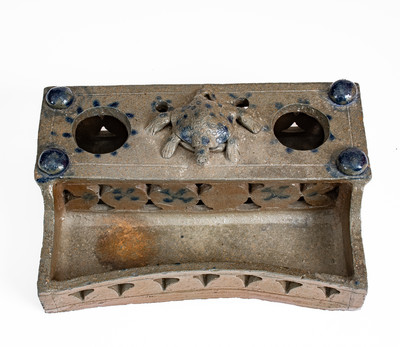 412. Pottery,Inkstand,Cobalt,TN,Decker (844)