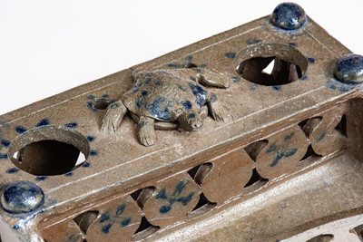 Highly Important Stoneware Inkstand w/ Turtle Finial, Decker Pottery, Washington County, TN