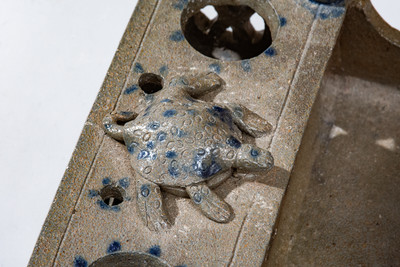 Highly Important Stoneware Inkstand w/ Turtle Finial, Decker Pottery, Washington County, TN
