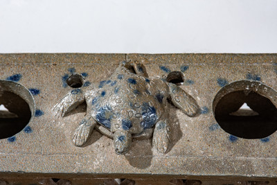 412. Pottery,Inkstand,Cobalt,TN,Decker (844)