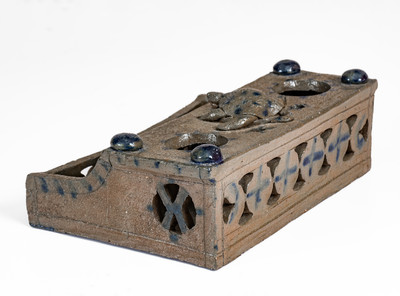 412. Pottery,Inkstand,Cobalt,TN,Decker (844)