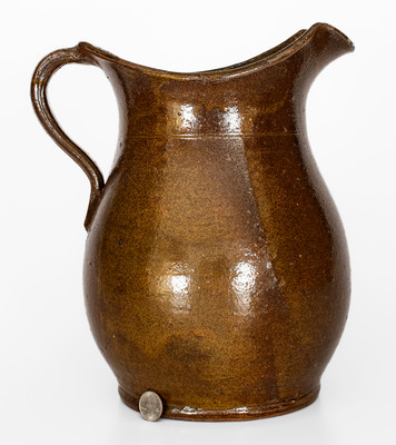 Glazed Stoneware Pitcher, Southern origin, fourth quarter 19th century
