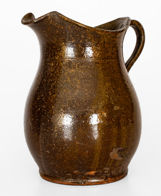 Glazed Stoneware Pitcher, Southern origin, fourth quarter 19th century