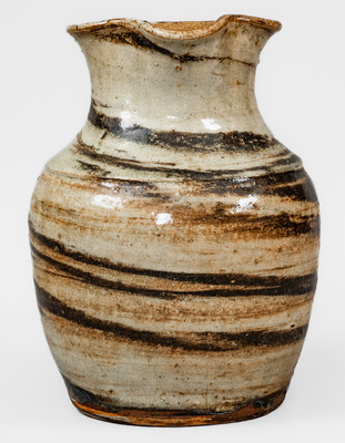Stoneware Swirl Pitcher, Propst or Reinhardt Pottery, Vale, NC, c1935