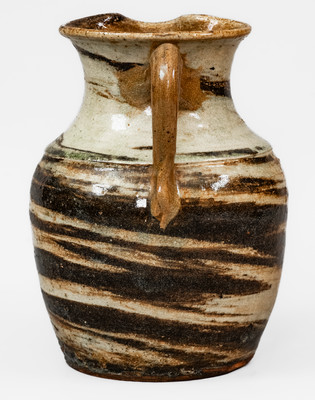 Stoneware Swirl Pitcher, Propst or Reinhardt Pottery, Vale, NC, c1935