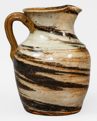 Stoneware Swirl Pitcher, Propst or Reinhardt Pottery, Vale, NC, c1935
