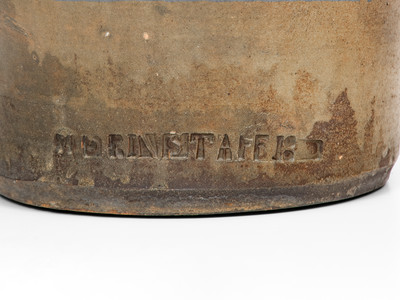 Rare W. GRINSTAFF 1874 Two-Gallon Salt-Glazed Stoneware Jug, Blount County, Tenn.