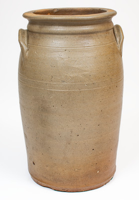 Extremely Rare W. GRINSTAFF, Blount County, TN Stoneware Jar w/ Impressed Cardinal Motif