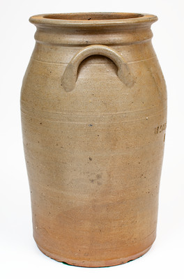 Extremely Rare W. GRINSTAFF, Blount County, TN Stoneware Jar w/ Impressed Cardinal Motif