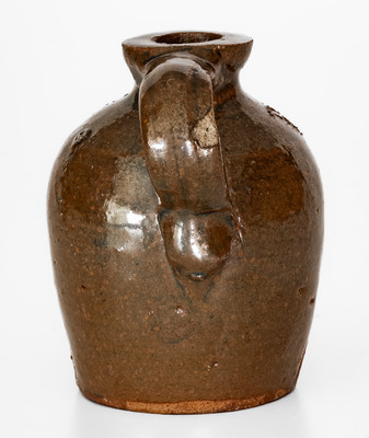 Miniature Albany-Slip-Glazed Stoneware Jug: "R.A. Arnold / Walhalla, S.C. / Sep. 17th 1891"