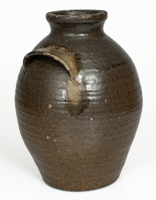 Lincoln County, NC Alkaline-Glazed Stoneware Jar w/ Glass Run
