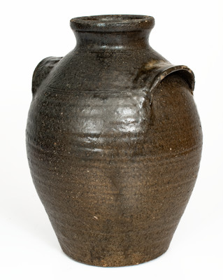 Lincoln County, NC Alkaline-Glazed Stoneware Jar w/ Glass Run