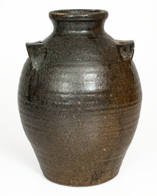 Lincoln County, NC Alkaline-Glazed Stoneware Jar w/ Glass Run