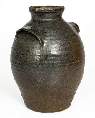 Lincoln County, NC Alkaline-Glazed Stoneware Jar w/ Glass Run