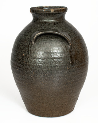 Lincoln County, NC Alkaline-Glazed Stoneware Jar w/ Glass Run