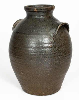Lincoln County, NC Alkaline-Glazed Stoneware Jar w/ Glass Run
