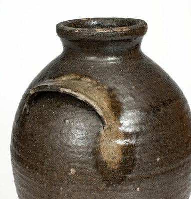 Lincoln County, NC Alkaline-Glazed Stoneware Jar w/ Glass Run