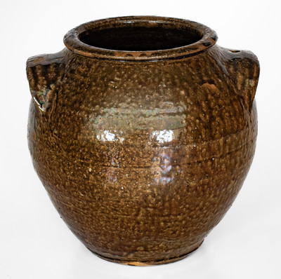 Rare TR (Thomas Rudisil, Lincoln County, NC) Alkaline-Glazed Stoneware Jar